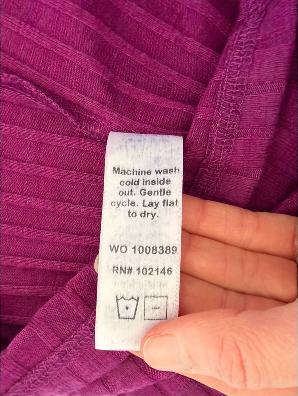 Michael Stars Violet Mock Neck Shell Berry Size Small Ribbed Colorful - Picture 6 of 7